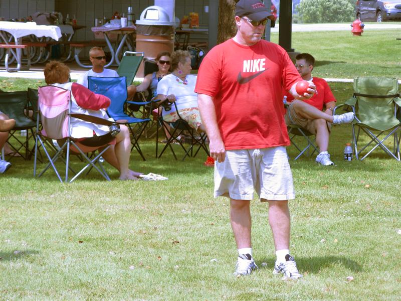 Mark Russo playing Bocce