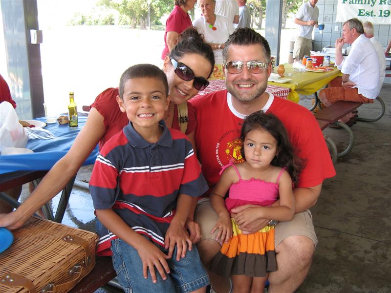 Sean, fiancee and kids